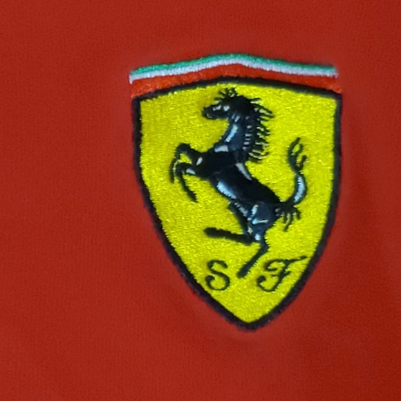 Ferrari Mens Red Polo Shirt - Size M 100% Cotton Classic Michael Schumacher - Picture 6 of 8